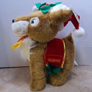 Nanco Toy Connection 2001 Rudolph & Santa's Reindeer Comet 10" Velvet Saddle